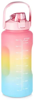 Zdjęcie produktu dla Butelka na wodę Rainbow 2L ze słomką i uchwytem