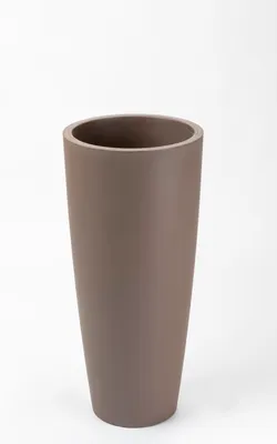 Produktbild von Blumentopf/Pflanztopf, Höhe 85 cm, Ø 38, taupe, matt, 18 l Inhalt, mit herausnehmbarem Pflanz-Einsatz, für Innen und Außen, aus hochwertigem Polypropy