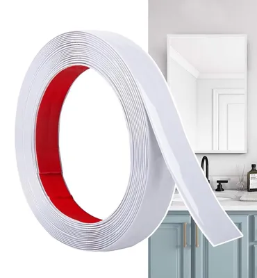 Obrázok produktu pre Samolepiaca dekoratívna lišta – Flexibilná PVC lišta (matná biela, 12 metrov)
