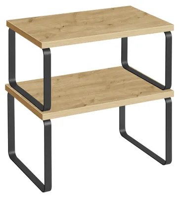 Produktbild von 2er-Set MARZO Küchenregale, Eiche Artisan/Schwarz