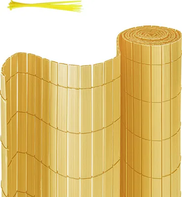 Produktbild von Jopassy PVC Sichtschutzmatte Sichtschutzzaun Sichtschutz für Zaun Garten Wetterfest Bambus 180x700cm