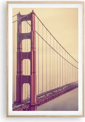 Produktbild von Gerahmtes Poster - Rahmen in heller Eiche - Brücke Autobahn Infrastruktur - 61x91,5 cm - Wand Bild - Wanddeko - Wandbilder - Wandposter - Bilderrahmen - Bilder - Kunstdruck - Wandbild P2NPA61x91-3071