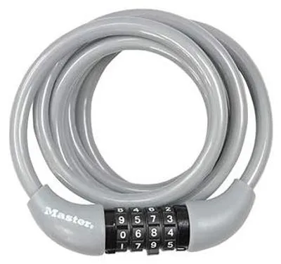 Produktbild von MASTER LOCK Fahrradschloss Kabelschloss [Zahlenschloss] [1,8 m Stahlkabel] [Wetterfest] [Zufällige Farbe] 8221EURDPROCOL - Ideal für Fahrräder, Elektrisches Fahrradectric, Skateboards, Kinderwagen, Mähmaschine und andere Sportgeräte