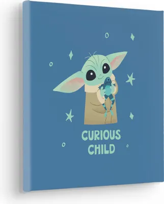 Produktbild von Keilrahmenbild - The Mandalorian Little Grogu Curious - Größe 30 x 30 cm
