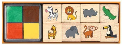 Produktbild von moses Stempelset Wilde Tiere