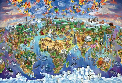 Image de Eurographics Puzzle XXL Merveilles du monde, 5000 pièces, 152 x 102 cm, 8520-5880