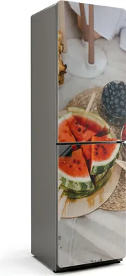 Zdjęcie produktu dla Kreatywna aranżacja owoców - Magnetyczna osłona lodówki - Magnetyczna folia dekoracyjna do kuchni - Magnetyczna dekoracja lodówki - Samoprzylepna tablica magnetyczna - Folia magnetyczna na drzwi lodówki - 60x205 cm