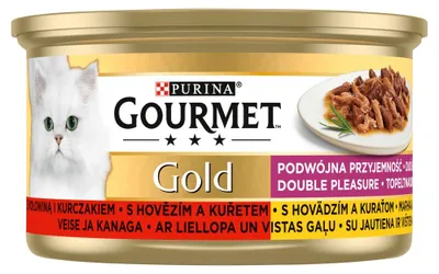 Zdjęcie produktu dla GOURMET GOLD mix wołowina i kurczak 85g