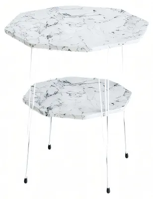Immagine prodotto di Elegante tavolino in metallo bianco dal design moderno