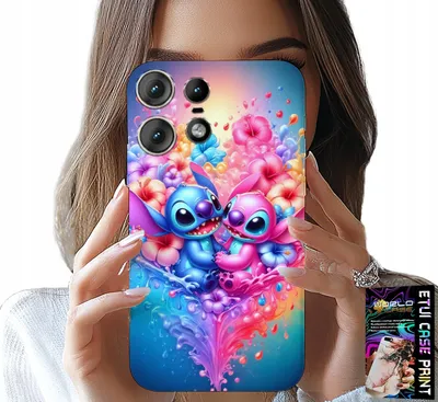 Immagine prodotto di Custodia per Motorola Edge 50 Pro - Fiori di cuore blu e rosa
