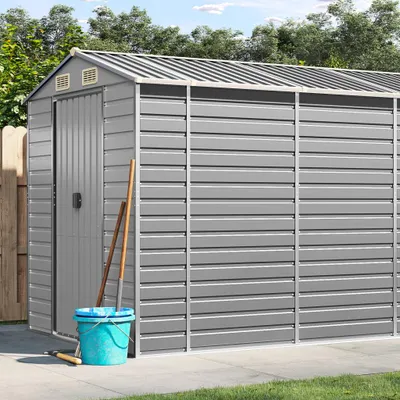 Immagine prodotto di Casetta da giardino Grigio chiaro 191x810x198 cm Acciaio zincato