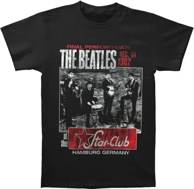 Image de The Beatles - "Star Club Hamburg" T-shirt homme/femme unie RO1254 (M) (Noir)