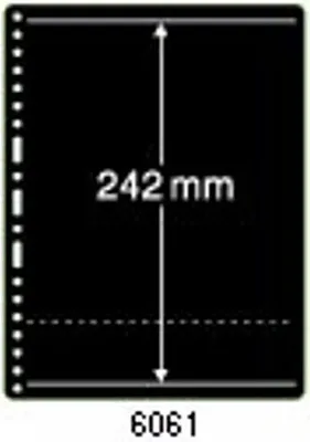 Produktbild von PRINZ 100 Einsteckblätter 6071 Prinz-System, doppelseitig 1 Fach 242 mm Höhe schwarz