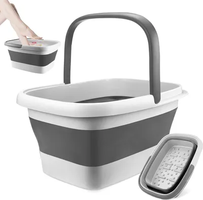 Produktbild von Freetoo Eimer, Fußbadeimer 15L, Faltbarer Wasser Eimer 42.8 x 32.7 x 23cm, Putzeimer, Bump-Design Lindern Sie Fußermüdung
