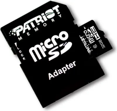 Produktbild von Patriot Memory PSF32GMCSDHC43P, 32 GB, MicroSDHC, Klasse 4, Schwarz