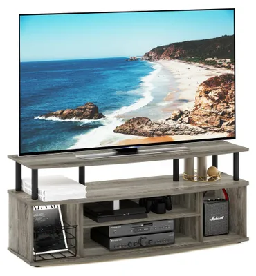 Entertainment-Center für TV bis 55 Zoll, Holz, Eiche/Schwarz, 119,9x49,8x40,1 cm