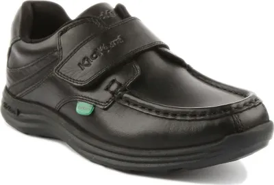Produktbild von Kickers Reasan Jugendliche Leder Haken und Schleife Riemen Schuhe Schwarz – undefined / Schwarz