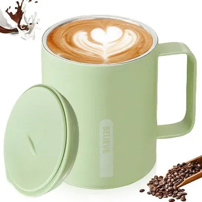 Productafbeelding van RVS-thermokop, 400 ml, dubbelwandig, vacuüm geïsoleerd, groen