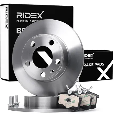Produktbild von RIDEX Bremsenset Hinten Bremsscheiben Beläge Satz für VW Golf IV Schrägheck (1J1) 230,0mm