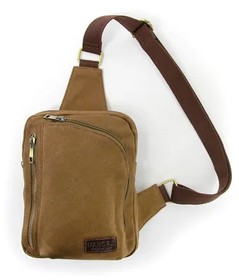 Produktbild von Manoro Herren Tasche Crossover Canvas khaki 19x5x25 cm OTK213N