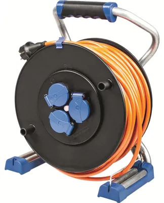 Image de Enrouleur de câble en plastique as-Schwabe pour chantier, 40 m, 230 V, 16 A, 3 x 2,5 mm², IP44