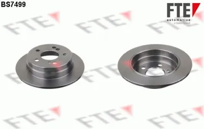Produktbild von 2 Bremsscheiben Hinterachse voll Ø 258 mm 9 mm FTE für u.a. MERCEDES-BENZ 124