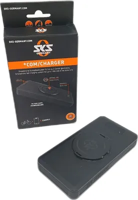 Immagine prodotto di SKS GERMANY COMPIT+ POWER Supporto per cellulare di terza generazione per biciclette E-bike Funzione di ricarica induttiva Morsetto da manubrio per smartphone