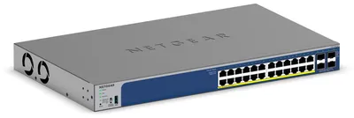 Obrázek produktu pro NETGEAR GS728TXP, L2/L3, 10G Ethernet (100/1000/10000), Plně duplexní režim, Podpora napájení po Ethernetu (PoE), Instalace do racku