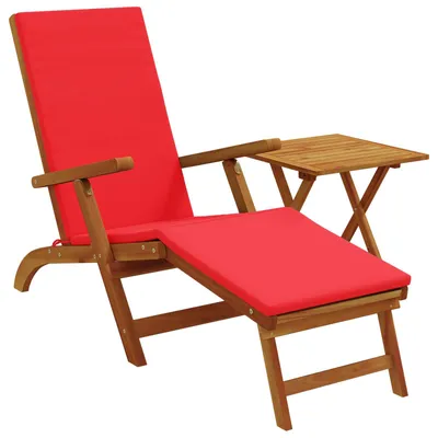 Image de vidaXL : 2 chaises longues inclinables et pliables, en bois d'acacia massif