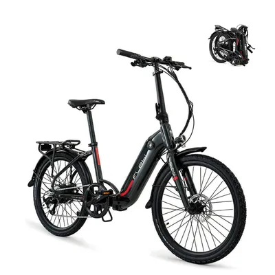 Produktbild von Elektro-Tourenrad Swan 24" Grau | Reichweite 70km - Akku 10,4Ah