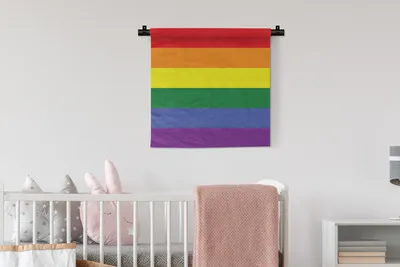 Produktbild von MuchoWow® Wandteppich Wandbehang Regenbogenflagge - Stolzflagge - Liebe 60x60 cm Tapisserie Dekoration Wandtuch - Dekorationen - Wand Decke