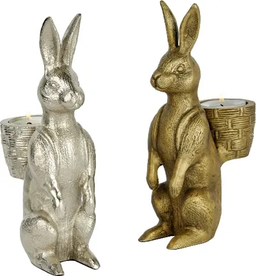 Produktbild von Lambert Alfons Hase Aluminium nickel stehend mit Korb H 20 43066