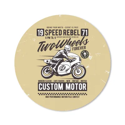 Produktbild von MuchoWow® Mauspad Mousepad Motorrad - Motorradhelm - Mann - Vintage 30x30 cm - Mousepads - Maus Mat - Pad - Mausunterlage - Tischunterlage - Schreibtischmatten