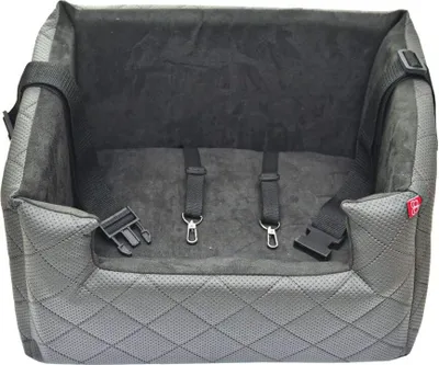 Produktbild von Sedačka pro psy Koš do auta Sedačka pro psy z umělé kůže Lux Grey L