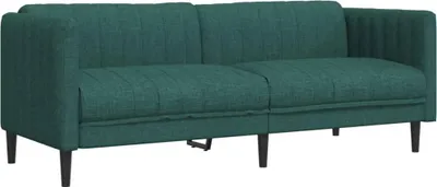 Produktbild von vidaXL Sofa 3-Sitzer Dunkelgrün Stoff
