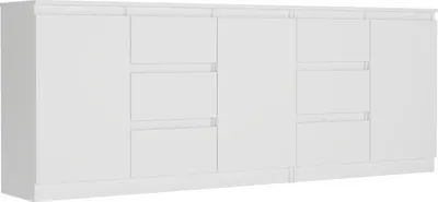 Produktbild von Kommode - Weiß - 200 x 33 x 76 cm - Modern R-200-S6