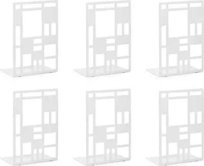 Zdjęcie produktu dla INNOPLUS Bookend Metal White 3 pary - Podpórki do książek Uchwyt na książki