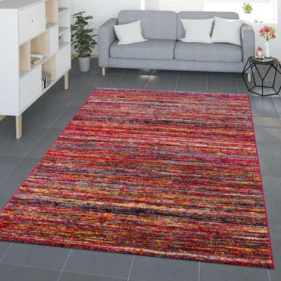 Produktbild von TT Home Wohnzimmer Teppich Esszimmer Kurzflor Moderne Deko Geometrische Rauten Optik Meliertes Muster Ethno Style Größe 200x290 cm