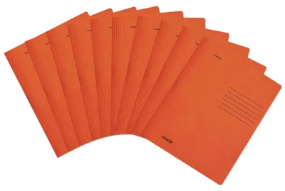 Immagine prodotto di FALKEN, 10 raccoglitori a cartoncino, piegati, formato A4, colore arancione