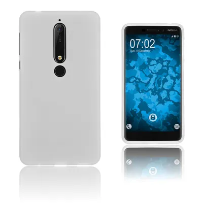 Produktbild von PhoneNatic Case kompatibel mit  Nokia 6.1 (2018) - clear Silikon Hülle matt Cover