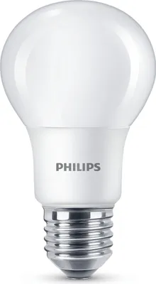 Produktbild von Philips Frosted 6W E27 2700K LED-Lampe, Birnenform, Sockel E27, 6 Watt, Warmweiß, 2700 K,  dimmbar