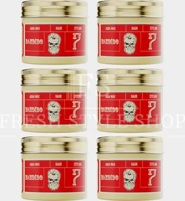 Produktbild von 6x Bandido Aqua Wax Haarwachs Hair Wax 125ml - Neues Design - Neue Rezeptur Nr 7 ( Starker Halt )