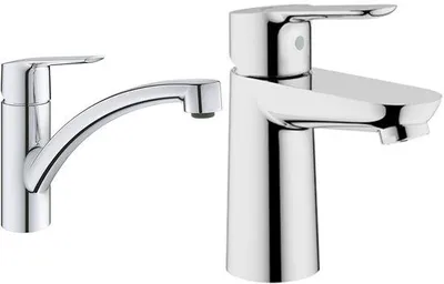 Produktbild von Unyqoos® Einhebelmischer verchromt – Einloch-Armatur mit 140° schwenkbarem Auslauf, wassersparend, austauschbarer Perlator, blei- und