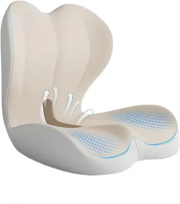 Produktbild von Ergonomisches Sitzkissen aus Memory-Schaum für Rückenstütze