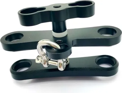 Obrázek produktu pro Leoben Nerezový dvojitý kulový kloub s D-kroužkem 60 mm Stříbrná Stříbrná Jedna velikost