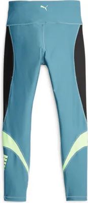 Produktbild von Puma Fit Hochgeschnittene 7/8 Leggings Damen bold blau schwarz gelb Gr M