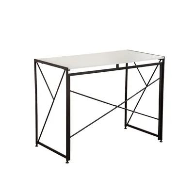 Produktbild von Thanaddo® Klappbarer Schreibtisch Computertische Faltbar Kleiner Klappbar Laptoptisch PC-Tisch fürs Büro Homeoffice Wohnzimmer und Arbeitszimmer Weiß