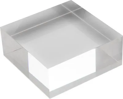 Produktbild von Quadratischer Acrylblock 50x50x30mm transparent, rundum glänzend polierte Seitenkanten / Acryl / Acrylglas / massiv / klar / farblos / Dekoration - Zeigis®