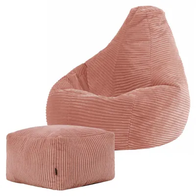 Produktbild von Icon Dalton Cord Sitzsack Kinder und Hocker mit Füllung, Rosa