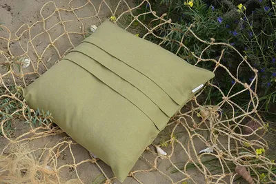 Produktbild von Kissenhülle  Dekokissen Kissenbezug Leinenoptik  50 x 50 cm Olivgrün